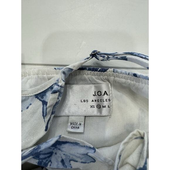 JOA Los Angeles Linen Cold Shoulder Sundress White Floral Women’s Size Small S - Picture 3 of 6